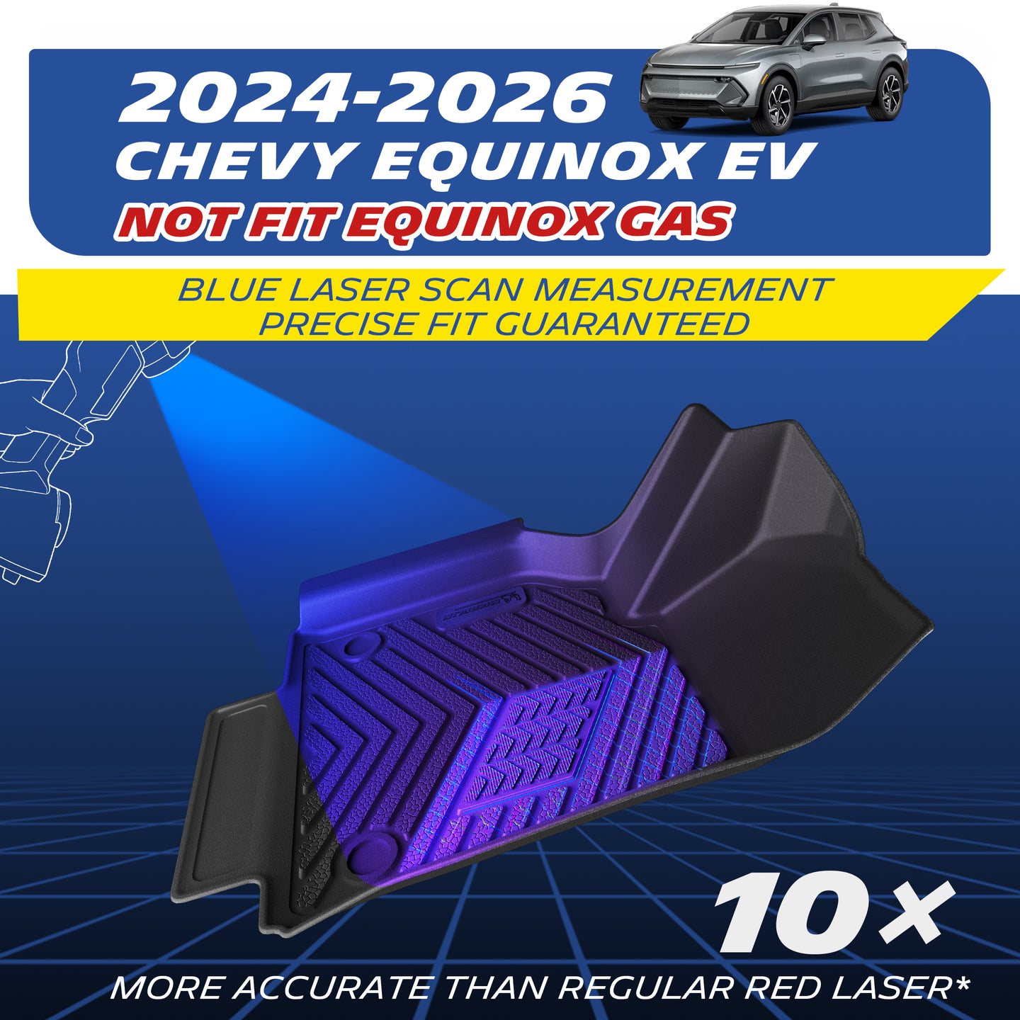 2024-2026 CHEVY EUINOX EV Blue laser scan – 10× more accurate. 