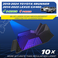 2013-2024 Toyota 4Runner/2014-2023 Lexus GX460 5 seats floor mats, precision laser-measured fit