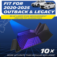 Blue laser precise scanning mats fit 2020-2025 Subaru Outback & Legacy