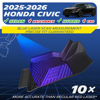 Michelin TPE mat for 2025-2026 Honda Civic Sedan Hybrid, blue laser scan fit demo