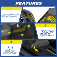 Michelin Floor Mats + Trunk Mat for 2023-2026 Honda Accord (Gasoline & Hybrid), 4PCS, Floor Liner + Trunk Mat, Custom Fit, Durable TPE