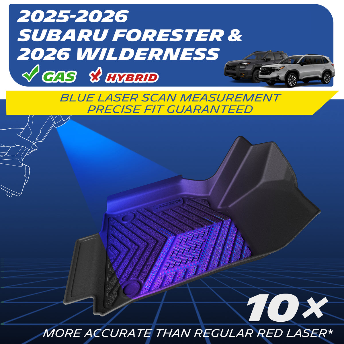 Michelin TPE mat laser scan fit guide for 2025-2026 Subaru Forester gas model