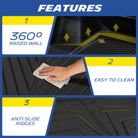 Elite Series Trunk Liner & Backrest Mat & Bumper Guard for 2025 2026 Tesla Model Y Juniper Accessories, 5 Seat, Not Fit Standard, All-Weather Trunk Mat, Cargo Mat, Non-Slip