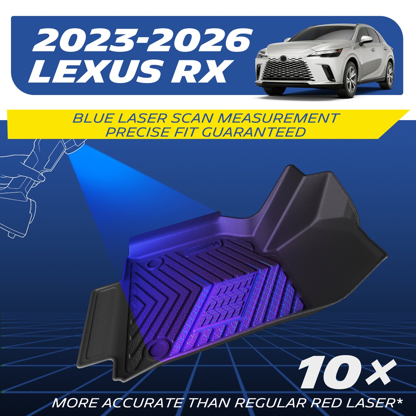 2023-2026 LEXUS RX. Blue laser scan – 10× more accurate.