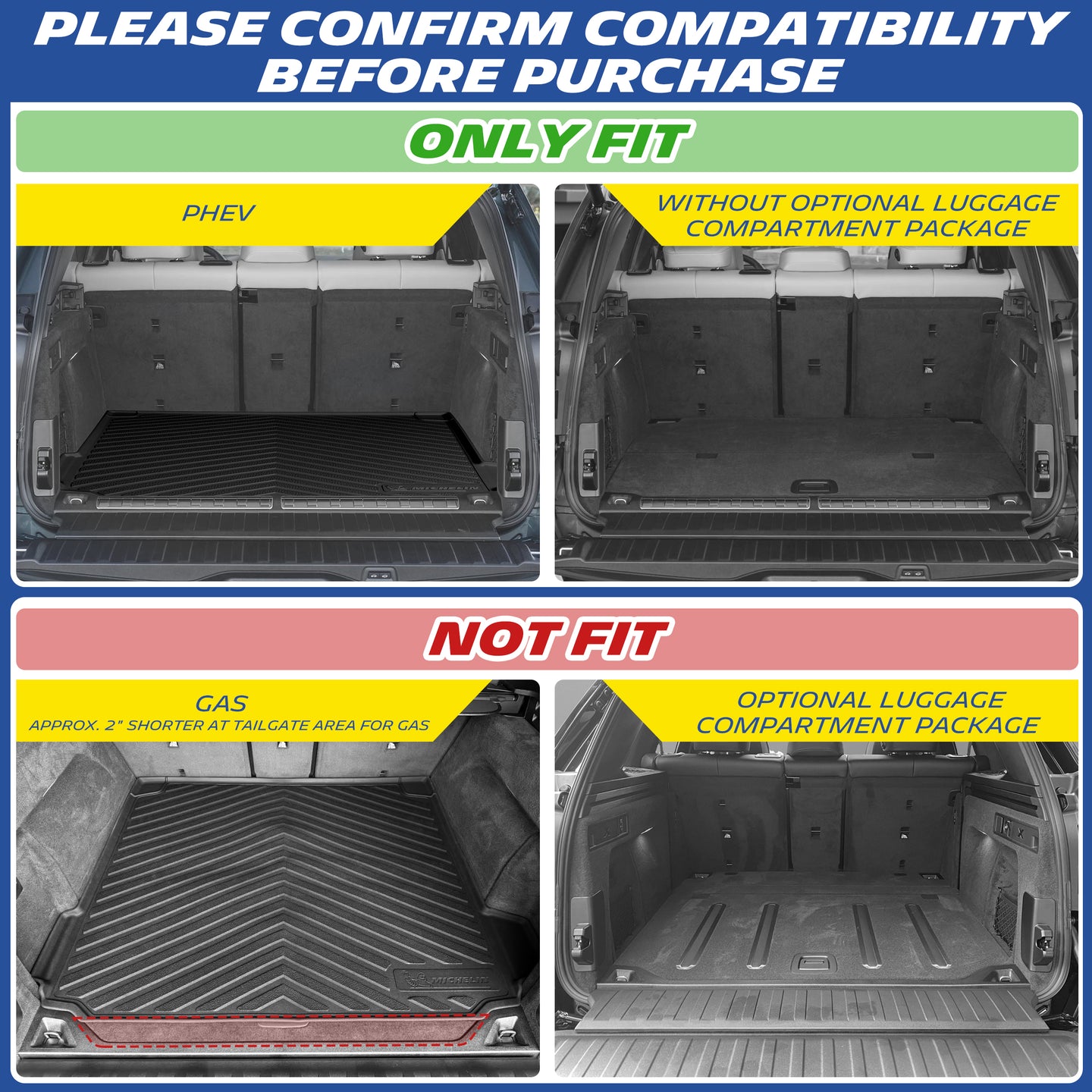 Compatibility Check: Only Fits PHEV Models Without Luggage Compartment Package
