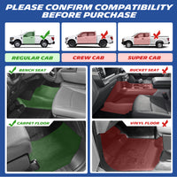 Ford F150 compatibility check chart for TPE floor mats