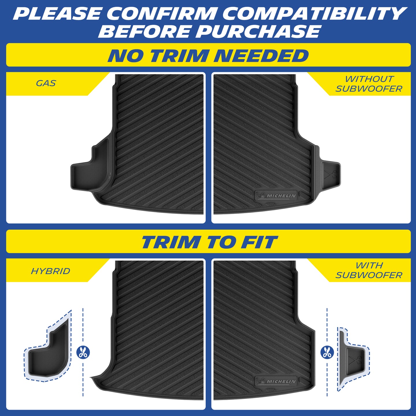 Michelin custom floor mat for 2025+ Subaru Forester, blue laser scan fit demo