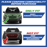 Compatibility guide: fits 2025+ Forester, not fit Wilderness trim