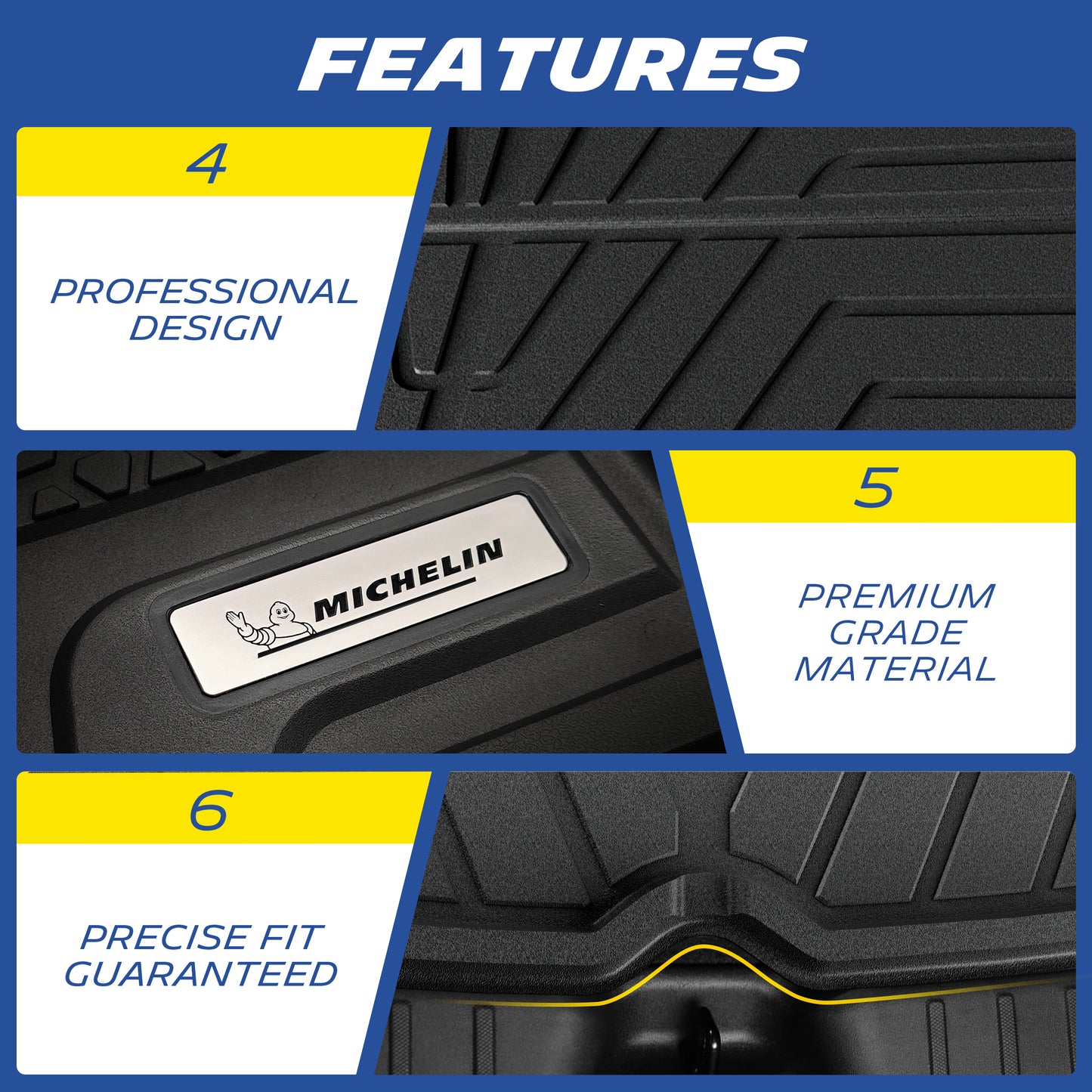 Elite Series Trunk Liner & Backrest Mat & Bumper Guard for 2025 2026 Tesla Model Y Juniper Accessories, 5 Seat, Not Fit Standard, All-Weather Trunk Mat, Cargo Mat, Non-Slip