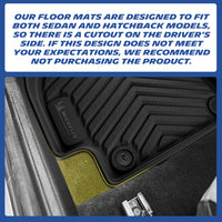 Michelin driver floor mat with side cutout, fits both Kia K4 sedan and hatchback models