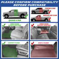 Michelin TPE floor mats, please confirm compatibility before purchase: available for Quad Cab, first row Bench Seat, with carpet floor.