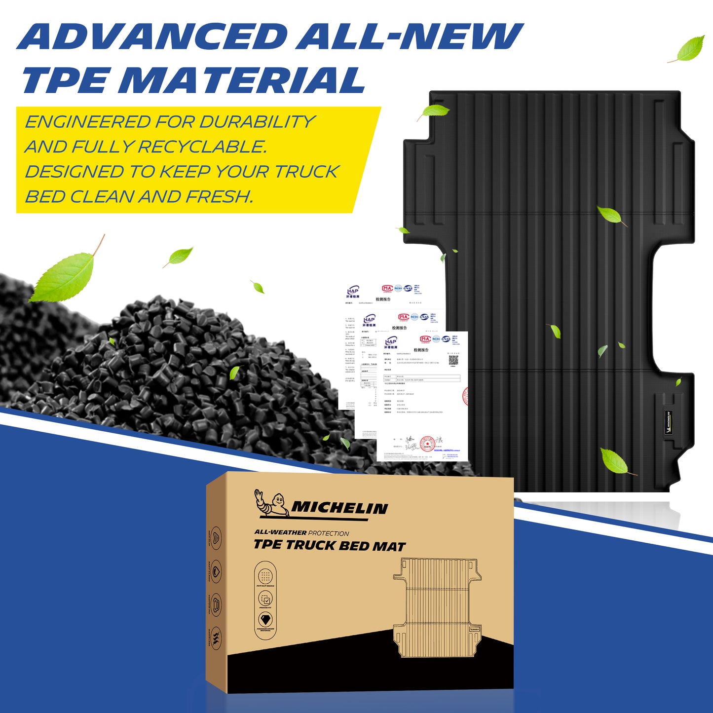 Michelin TPE Truck Bed Mat Recyclable All Weather Liner