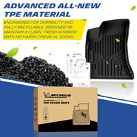 Michelin Premier Series Floor Mats for 2011-2023 Dodge Charger RWD/Chrysler 300 RWD, 3PCS, All-Weather Floor Liner, Custom Fit, Durable TPE, Non-Slip