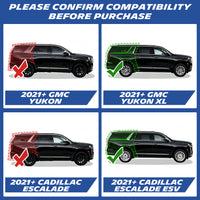 Michelin mat compatibility chart, Yukon vs Yukon XL, Escalade vs Escalade ESV long‑wheelbase comparison