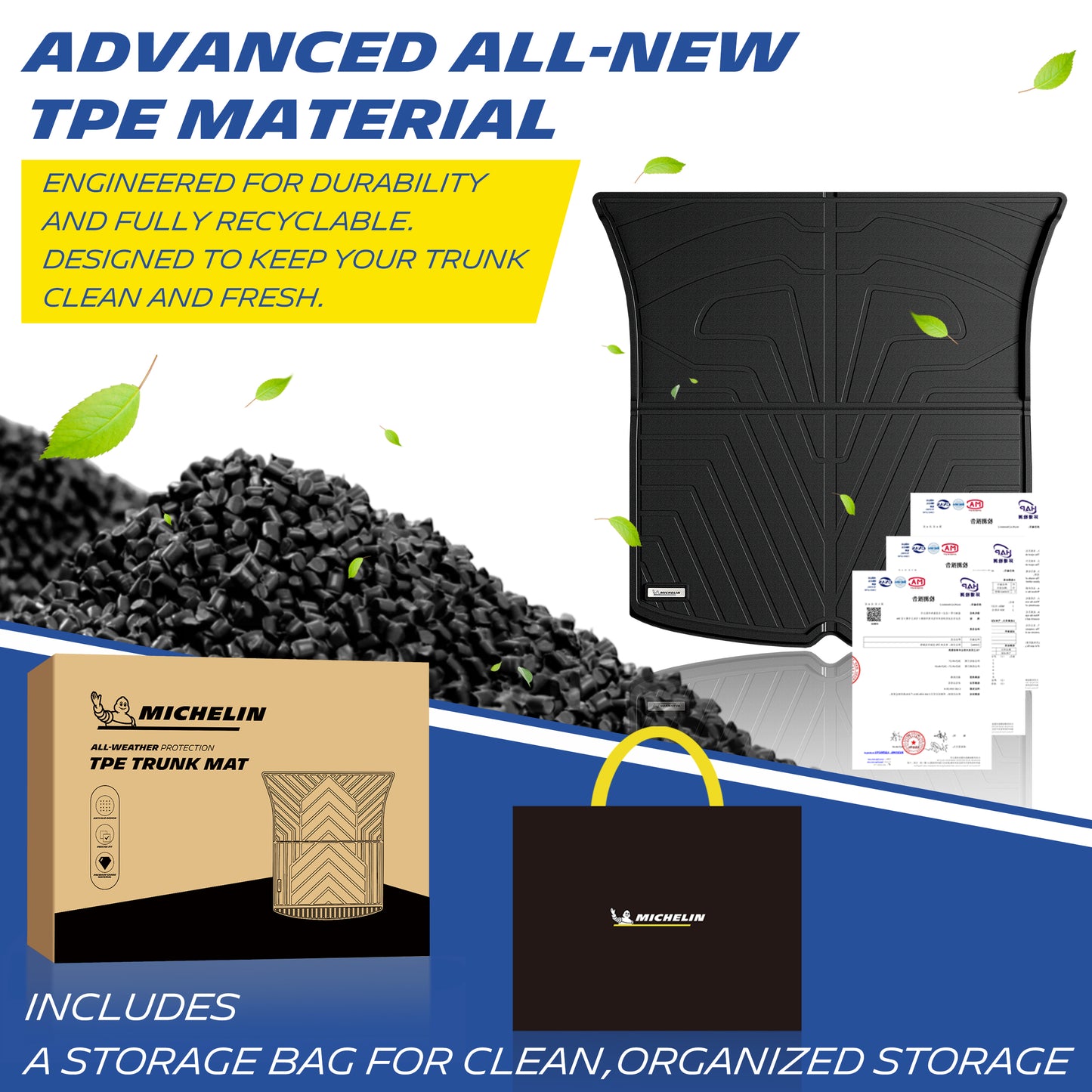 Elite Series Trunk Liner & Backrest Mat & Bumper Guard for 2025 2026 Tesla Model Y Juniper Accessories, 5 Seat, Not Fit Standard, All-Weather Trunk Mat, Cargo Mat, Non-Slip