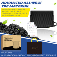 New recyclable odor-free TPE trunk mat raw material display, Michelin retail box and storage bag included