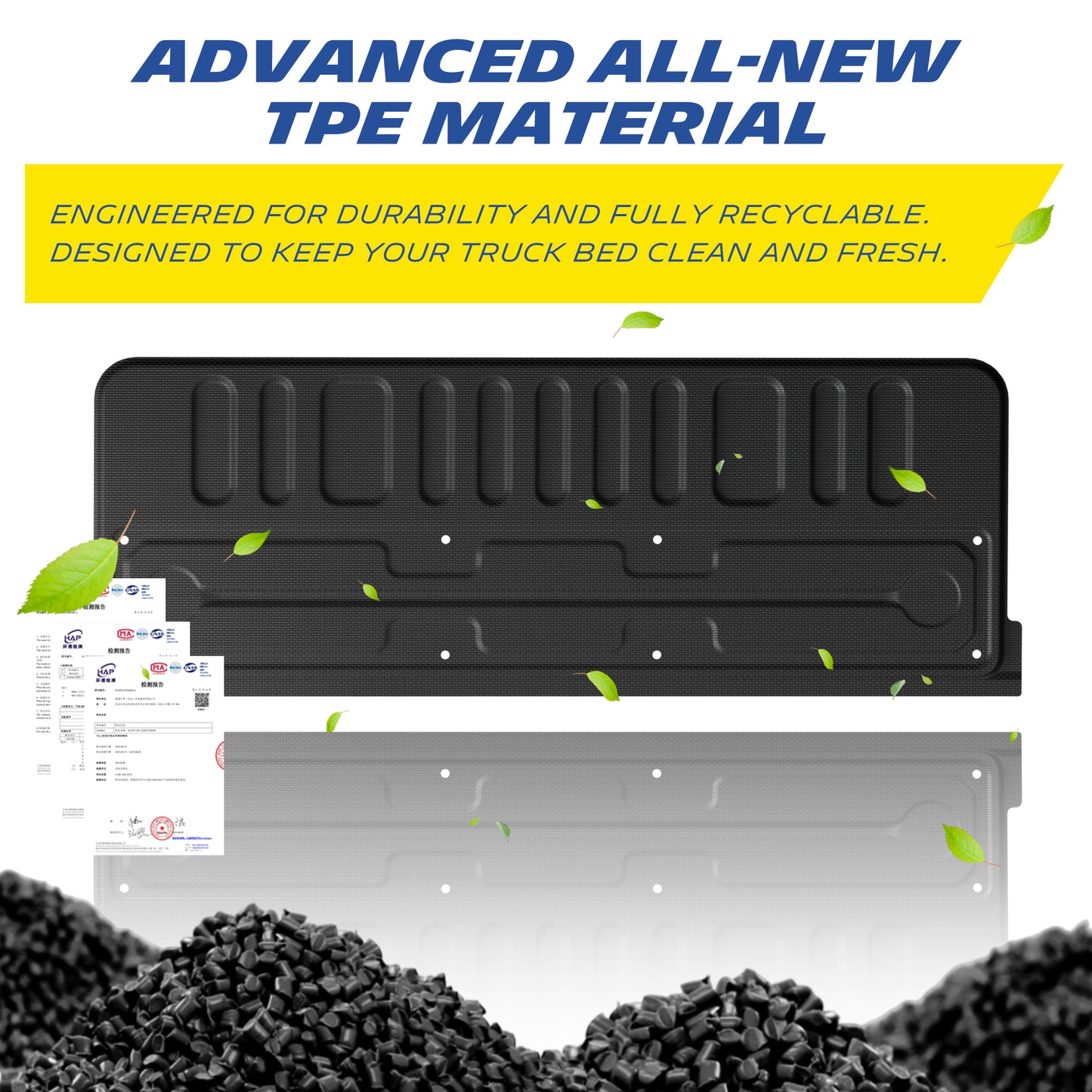 Michelin Truck Tailgate Protector for 2007-2021 Toyota Tundra, All-Weather Tailgate Mat, Custom Fit, TPE, Pad