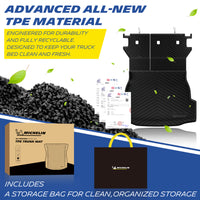 New durable recyclable odor‑free TPE trunk mat material, test certificates, retail box and storage bag
