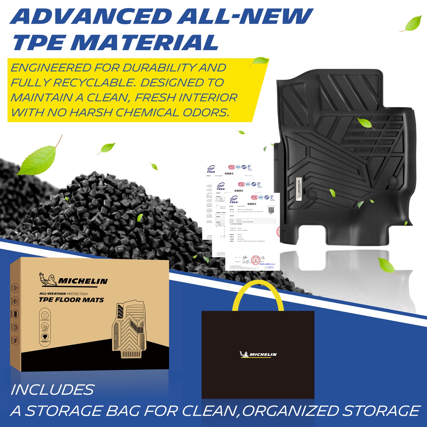 Michelin Ford Super Duty floor mats 2017-2026 TPE material with recyclable construction
