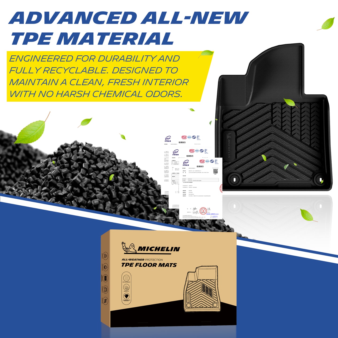 New advanced TPE material for Michelin truck bed mat, durable and recyclable
