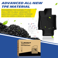 Michelin floor mats advanced all-new TPE material, durable, recyclable, no harsh chemical odors with certification