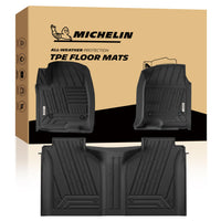 Michelin Elite Custom Fit Floor Mats for Chevy Silverado & GMC Sierra Crew Cab (2019-2026)