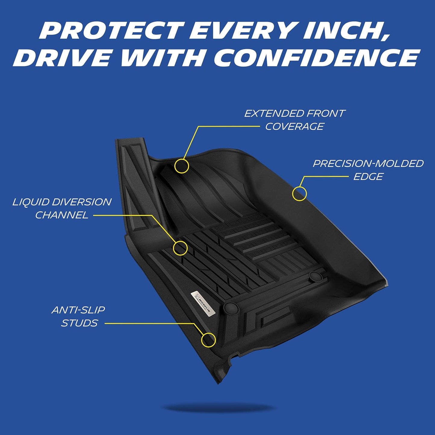 Michelin Elite Custom Fit Floor Mats for Chevy Silverado & GMC Sierra Crew Cab (2019-2026)