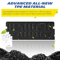 Michelin tailgate mat graphic, advanced recyclable new TPE raw‑material display
