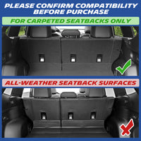 Subaru seatback carpet compatibility chart for TPE backrest mats