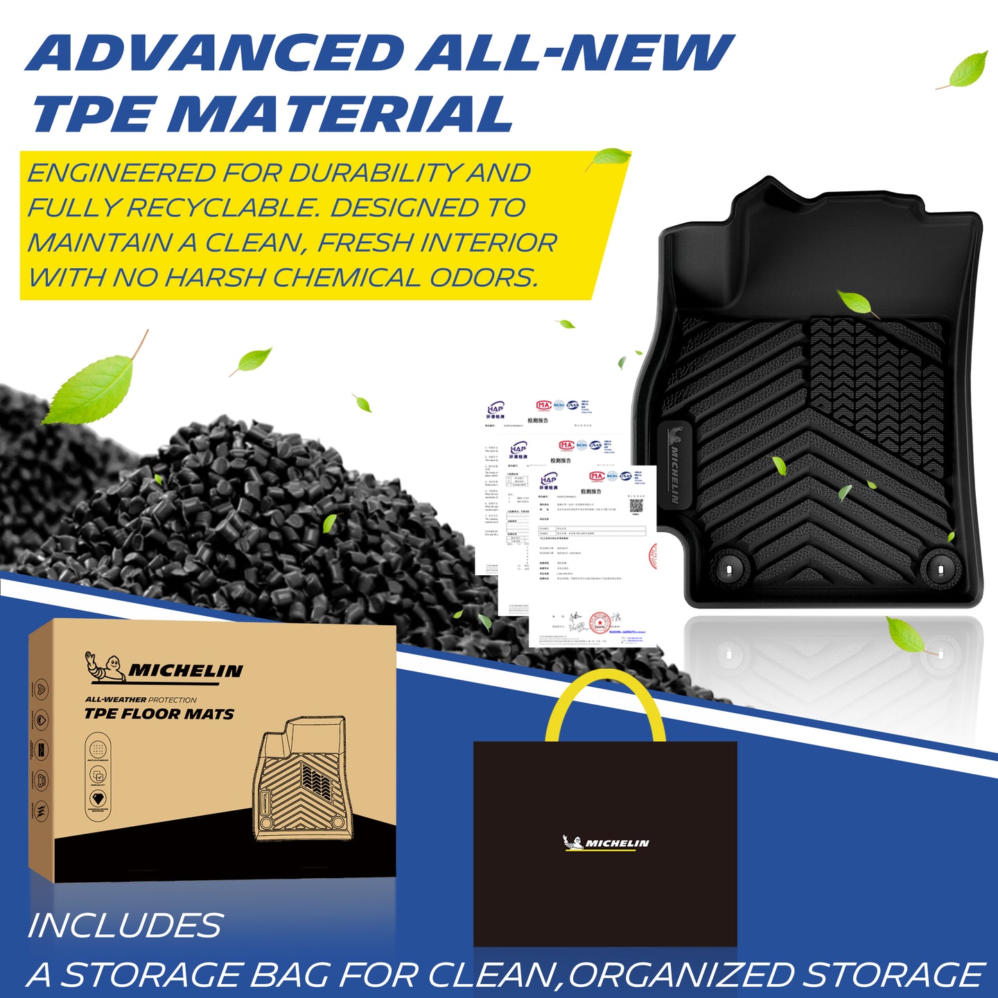  Premium odor-free recyclable TPE material, Michelin gift box and storage bag included