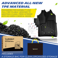 Advanced new TPE material Michelin trunk mat set, durable & recyclable, comes with storage bag and branded packaging.