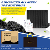 Premium odor-free recyclable TPE floor mat material display with Michelin packaging and matching storage tote bag