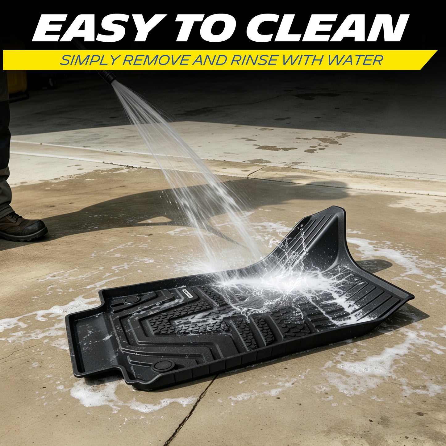 Michelin TPE floor mats easy to clean, simply remove and rinse with water for quick and effortless maintenance.