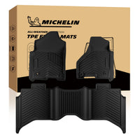 Michelin all-weather TPE floor mats, advanced protection for vehicles, durable and slip-resistant, custom-fit car mats.