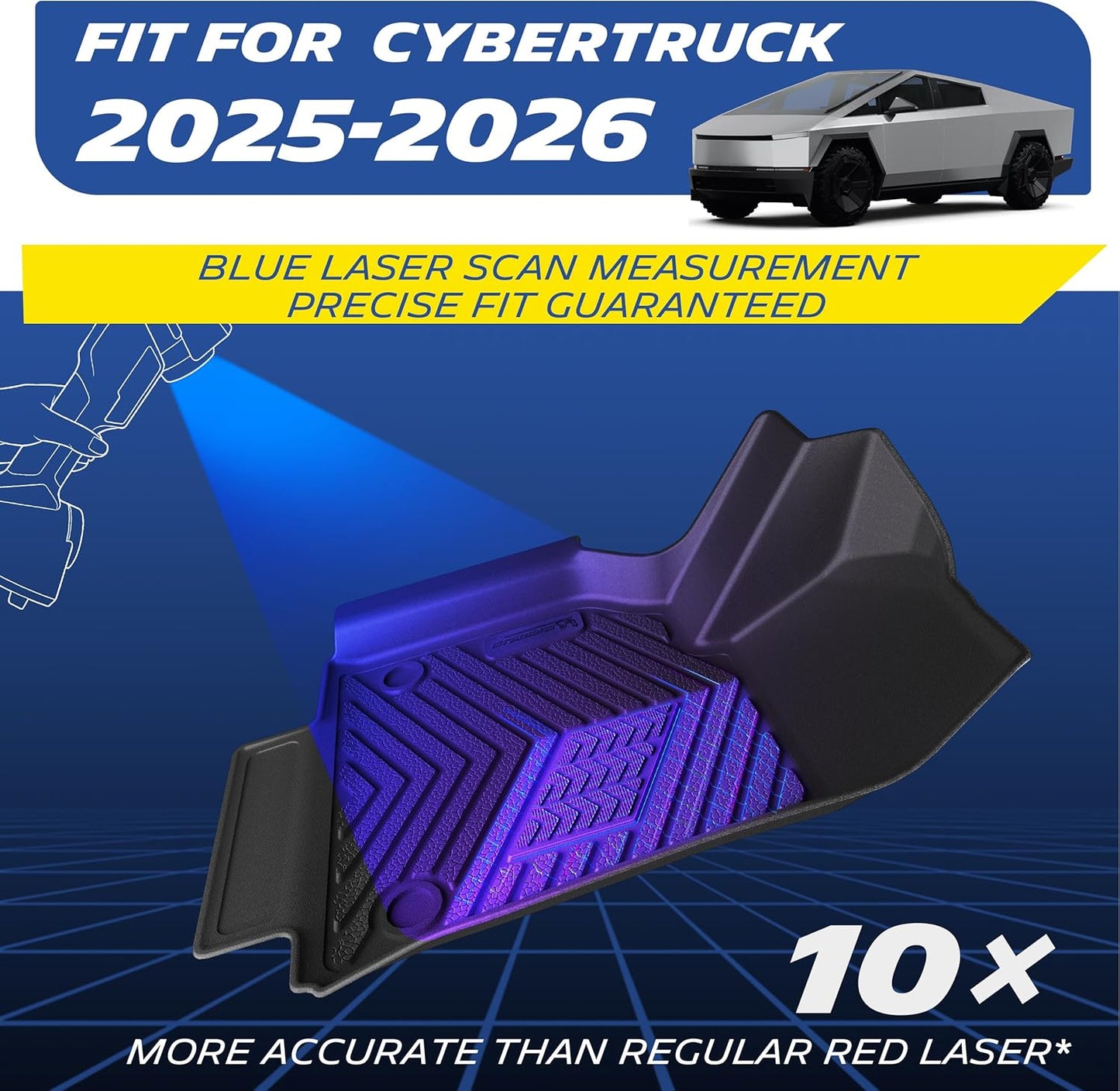 Michelin Premier Floor Mats, Bed Mat & Frunk Mat for Tesla Cybertruck 6 Piece