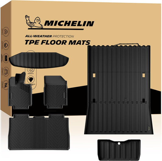 Michelin Premier Floor Mats, Bed Mat & Frunk Mat for Tesla Cybertruck 6 Piece