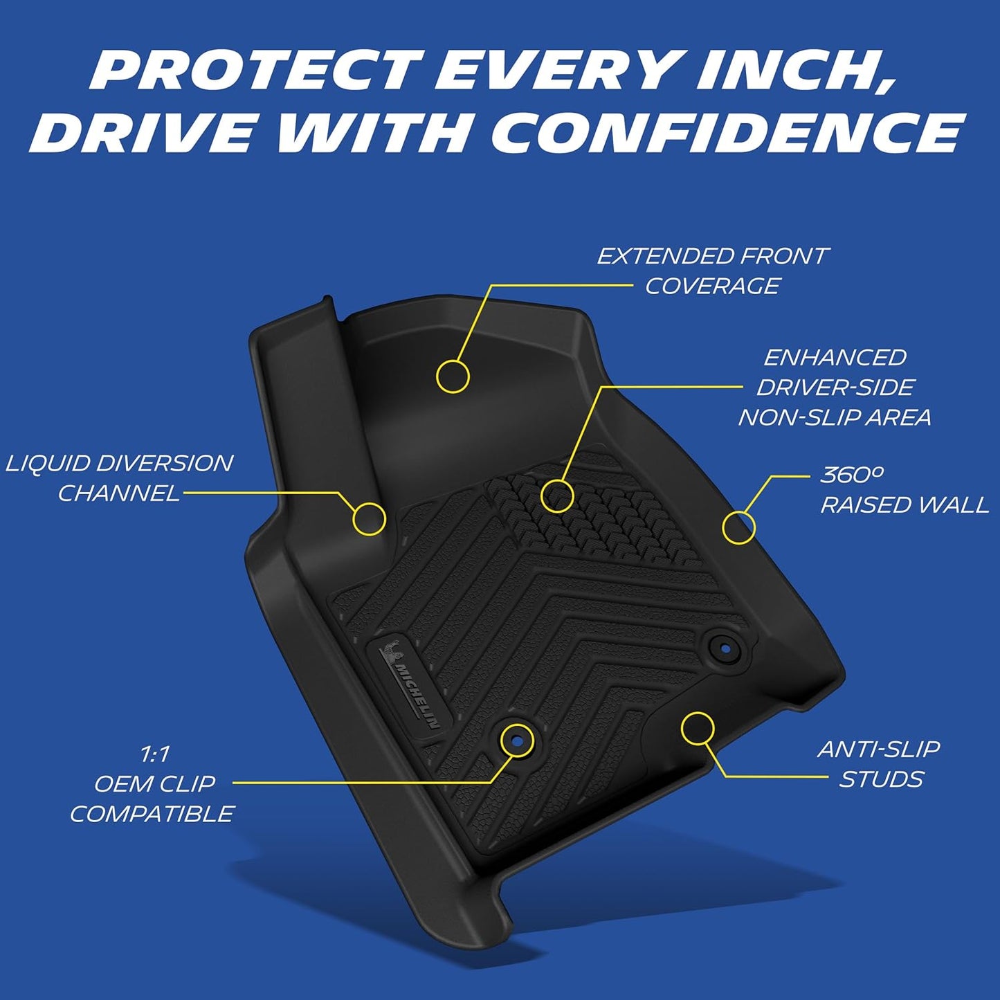 Michelin Premier Floor Mats for Chevy Silverado & GMC Sierra Crew Cab (2019-2026)