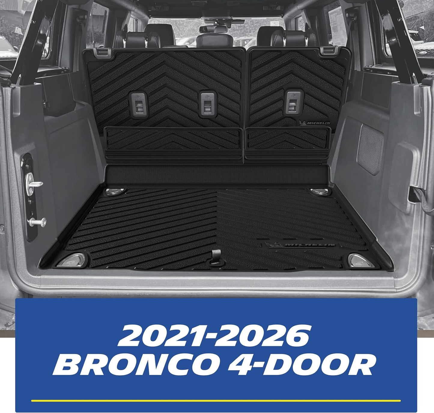 Michelin Premier Floor & Trunk Mats Set for Ford Bronco 4-Door (2021-2026) 6 Piece