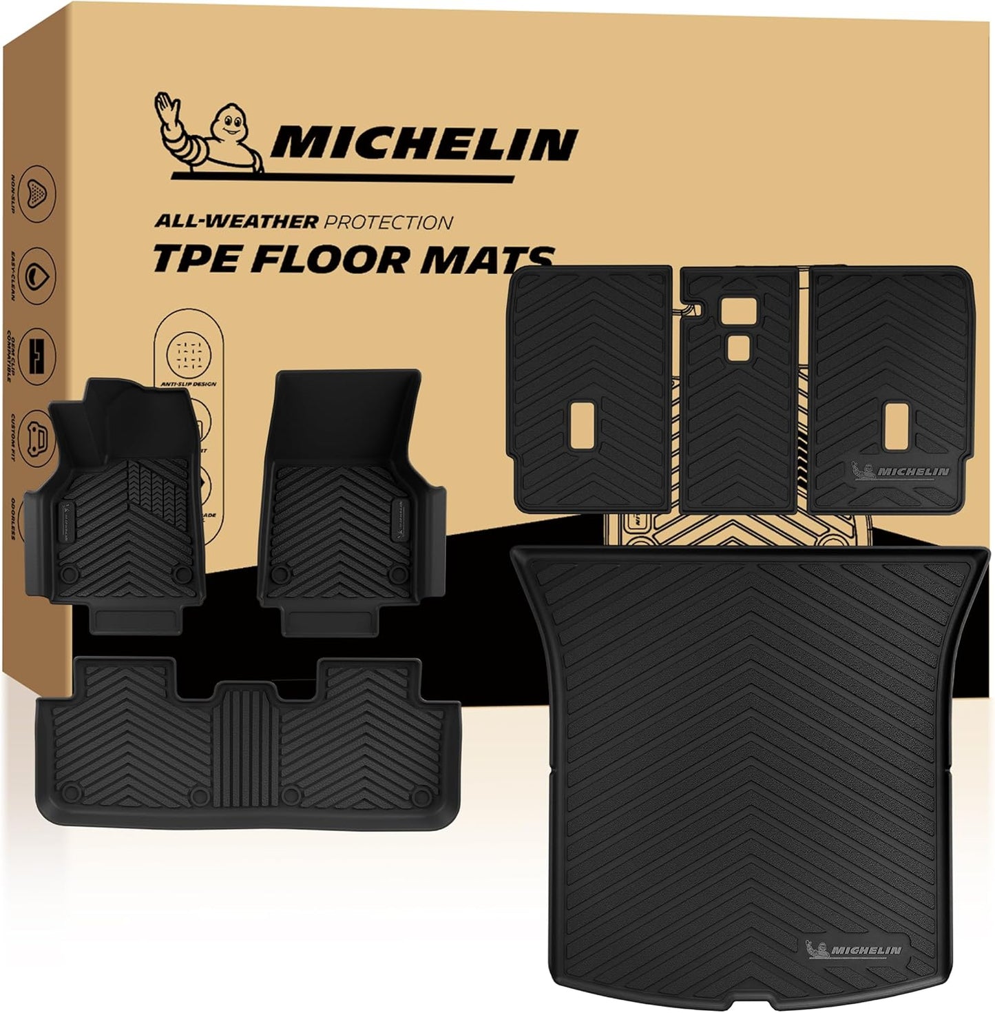 Michelin Premier Series Floor & Trunk Mats for 2025-2026 Tesla Model Y Juniper (5-Seater)