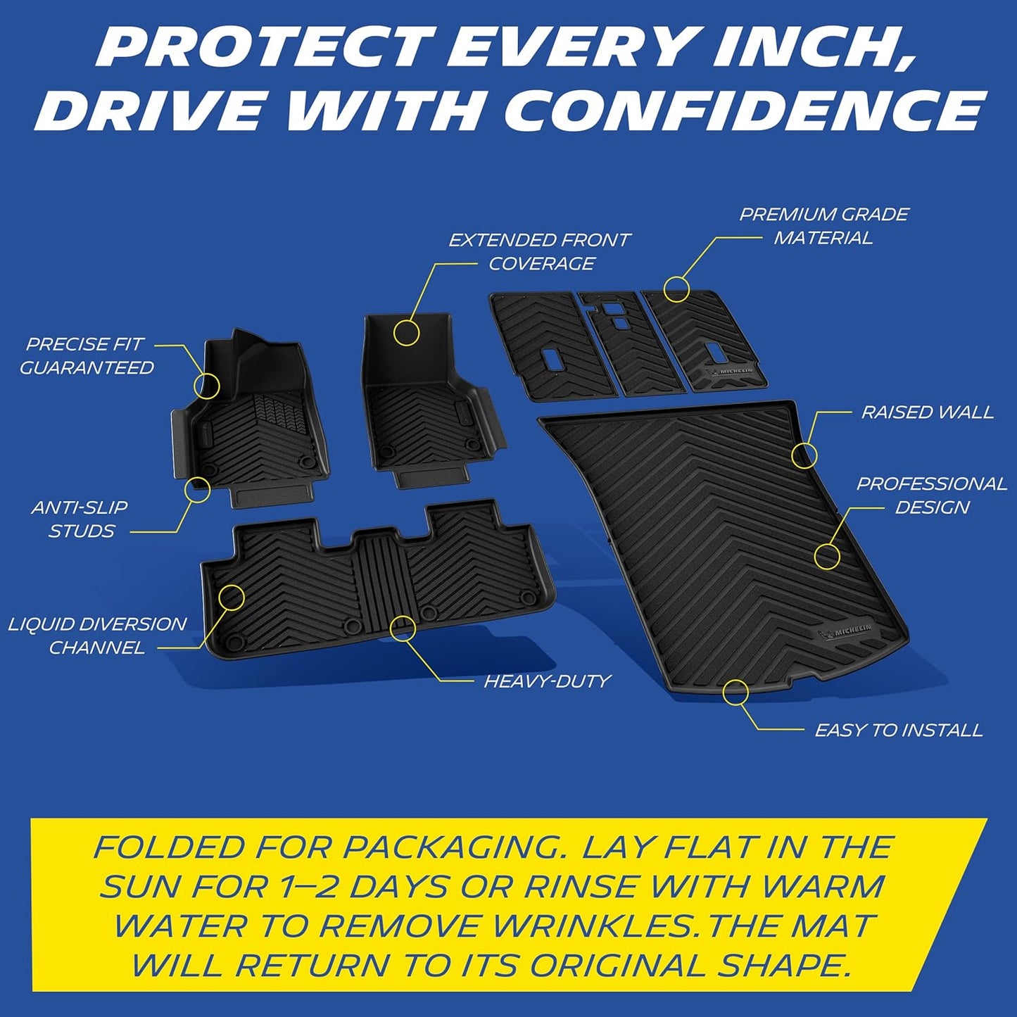 Michelin Premier Series Floor & Trunk Mats for 2025-2026 Tesla Model Y Juniper (5-Seater)