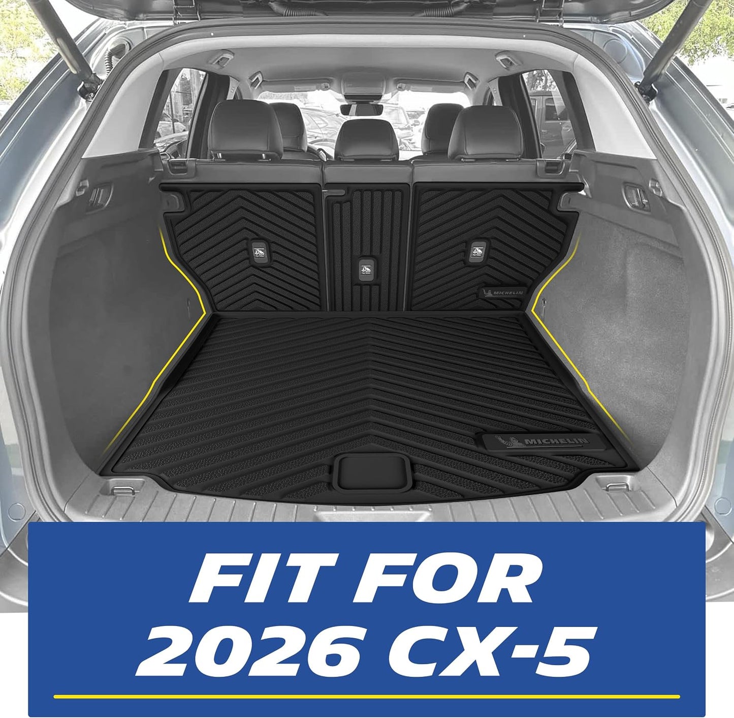 Michelin all-weather TPE floor mats, custom-designed for 2026 Mazda CX-5, perfect custom-fit for your vehicle.