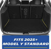 Custom-fit cargo liner designed to protect the 2025+ Tesla Model Y Standard trunk area.