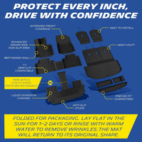 Kia Telluride Full Coverage Floor Mats 360 Degree Raised Edge Protection