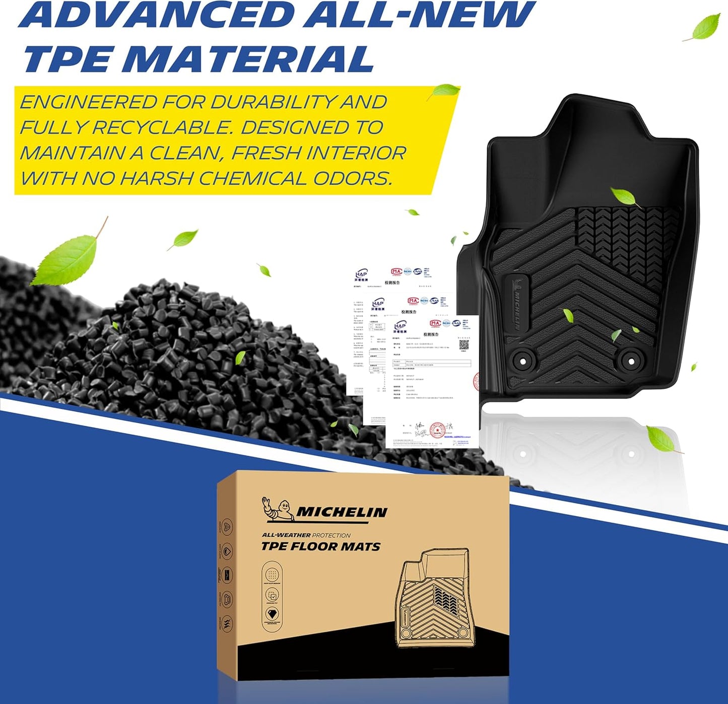Michelin Premier Floor Mats for Toyota Tacoma Double Cab Gas Models (2024-2026)