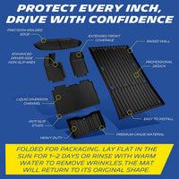 Michelin Premier Floor Mats, Bed Mat & Frunk Mat for Tesla Cybertruck 6 Piece