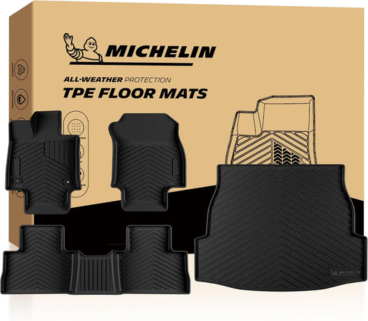 Complete set of Michelin TPE floor mats & cargo liner for Toyota RAV4 2019-2025 (Gas)