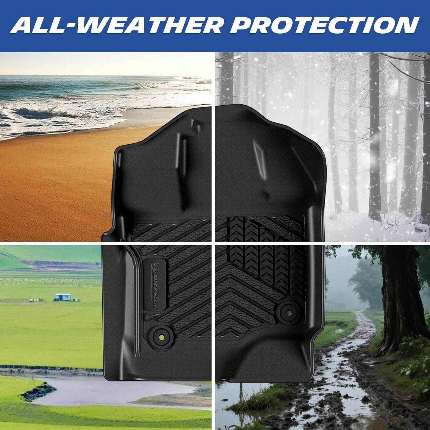 Michelin Premier Front Floor Mats for Ford F-150 & Lightning (2015-2026) 2PCS