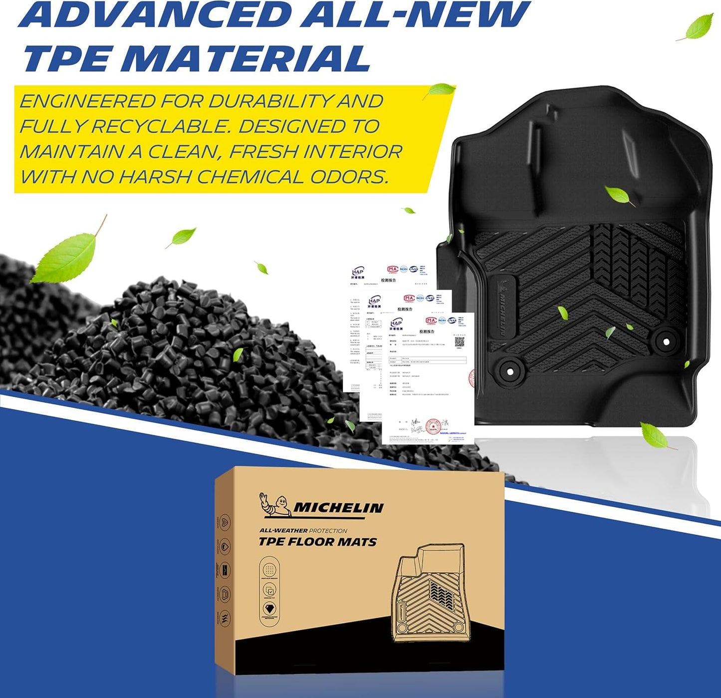 Michelin Premier Front Floor Mats for Ford F-150 & Lightning (2015-2026) 2PCS