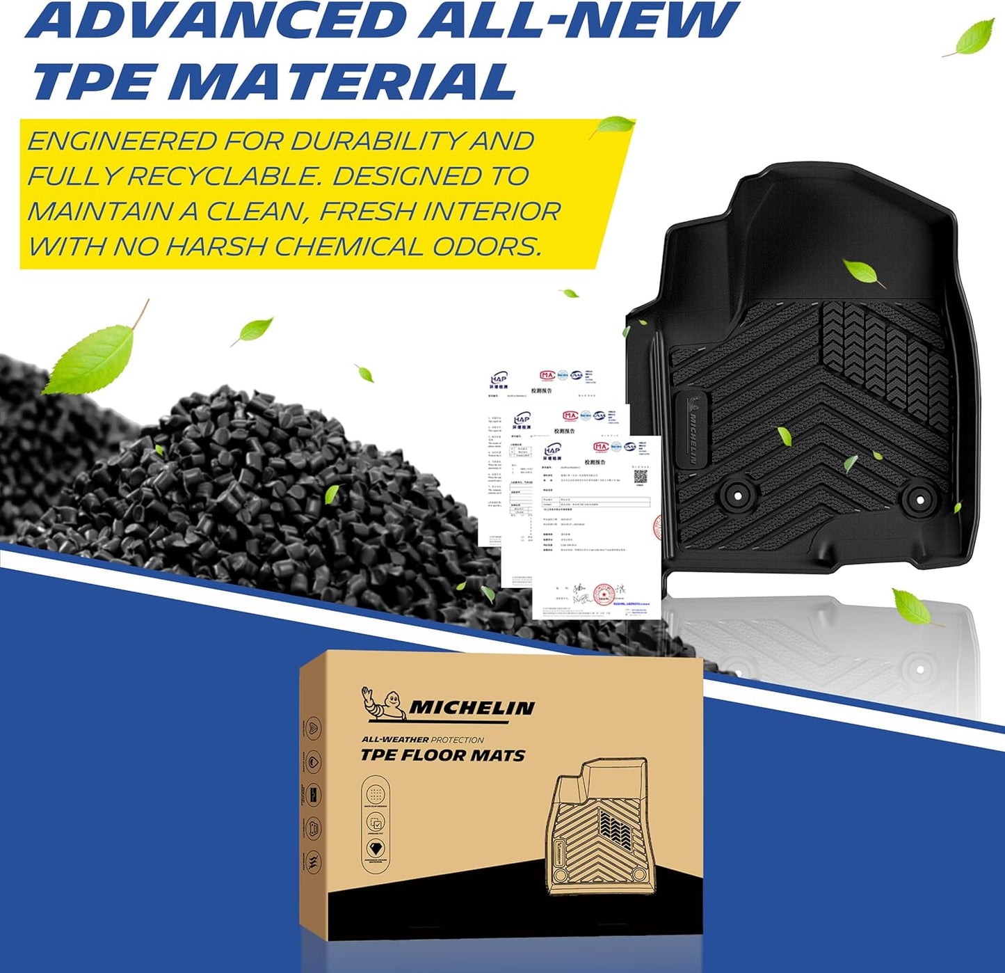 Michelin 1st Row Floor Mats for Silverado & Sierra (2019-2026)