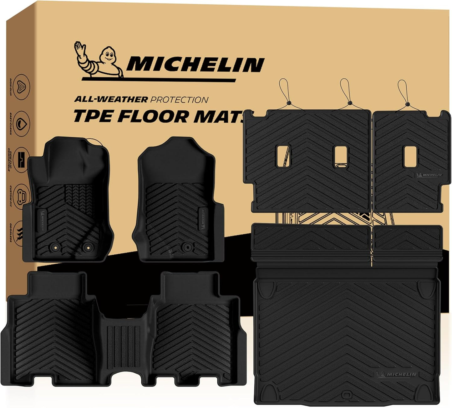 Michelin Premier Floor & Trunk Mats Set for Ford Bronco 4-Door (2021-2026) 6 Piece